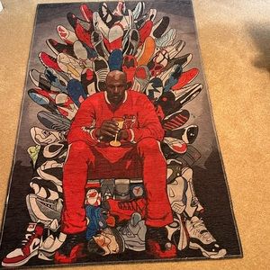 Sneaker Decoration Basketball Shoe Rug 3x5